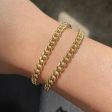 14K Grand Cuban Curb Link Bracelet For Sale