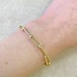 14K Grand Paper Clip Chain Bracelet Supply