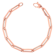 14K Grand Paper Clip Chain Bracelet Supply