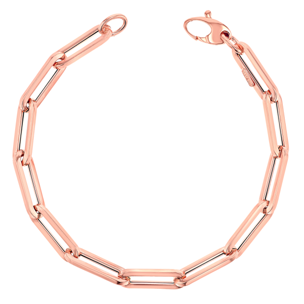 14K Grand Paper Clip Chain Bracelet Supply