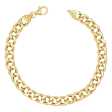 14K Miami Cuban Link Chain Bracelet 5.5mm on Sale