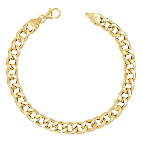 14K Miami Cuban Link Chain Bracelet 5.5mm on Sale