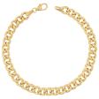 14K Grand Cuban Curb Link Bracelet For Sale