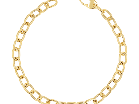 Large Rolo Chain Bracelet Hot on Sale