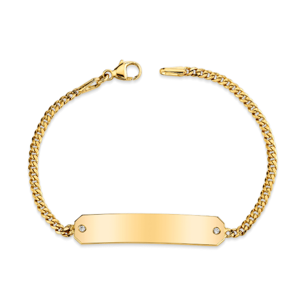 Cuban Link Diamond ID Bracelet Supply