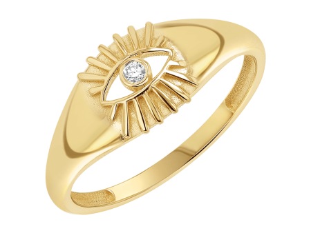 Sunbeam Evil Eye Ring Cheap