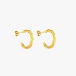 Spiral Gold Hoop Earrings Online Sale