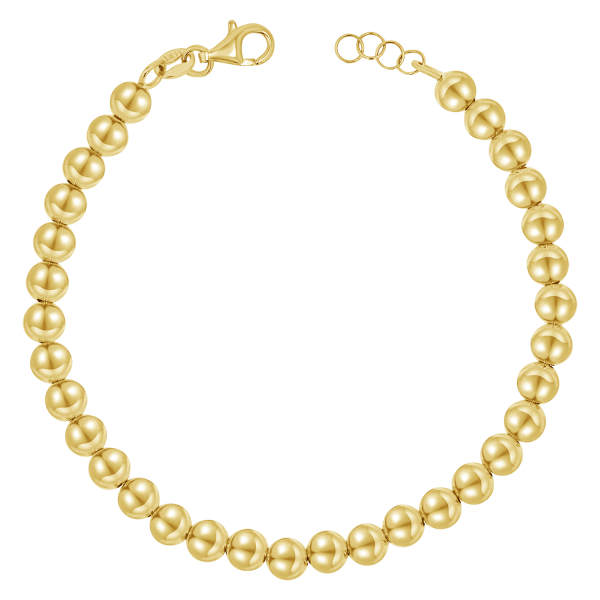 14K Gold 5mm Ball Bead Bracelet Online Hot Sale