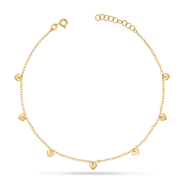 Heart Station Chain Anklet For Cheap