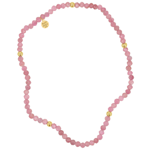 Pink Sapphire Stretch Beaded Bracelet Online Hot Sale