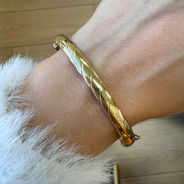 Puff Croissant Bangle For Discount