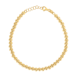 14K Gold 4mm Ball Bead Bracelet For Sale