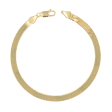 14K Gold Grand Herringbone Bracelet 5mm For Cheap