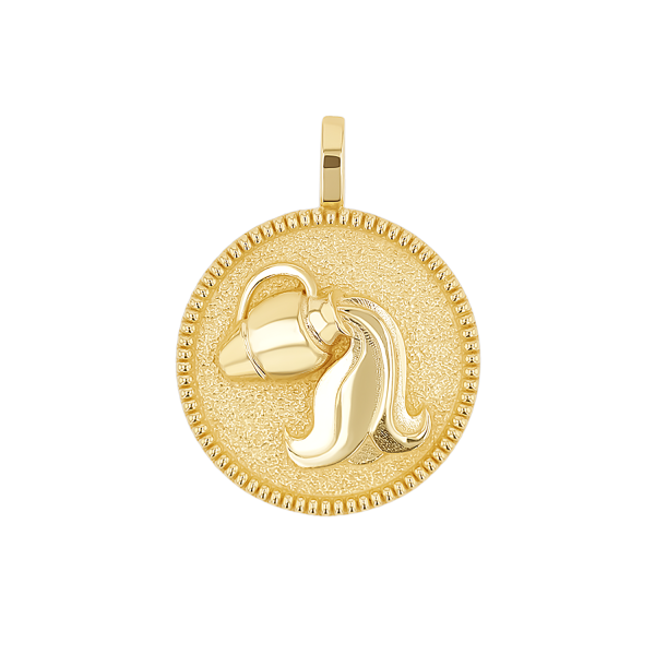 Zodiac Coin Medallion Charm For Sale