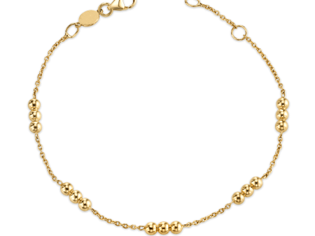 Dainty Ball Gold Bead Bracelet on Sale