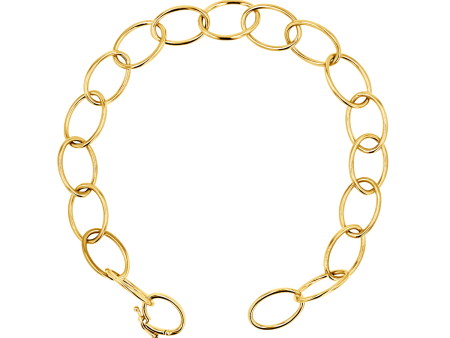 Oval Link Charm Bracelet For Sale