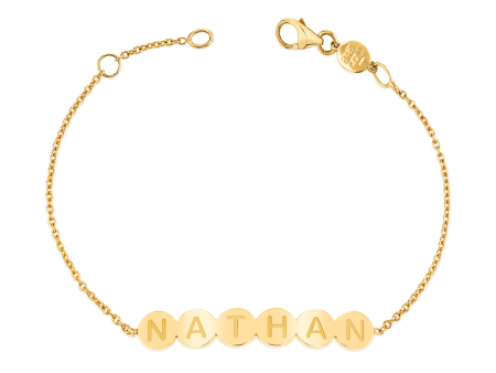 Bubble Round Engravable ID Bracelet Hot on Sale