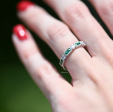 Ari Art Deco Emerald Wedding Band- 925 Sterling Silver Online now