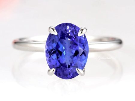 2CT Solitaire Tanzanite Ring- Sterling Silver Online now