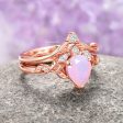 Airee Opalescent Pink Sapphire Engagement Ring Set- 14K Rose Gold Vermeil Online