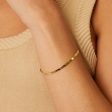 14K Gold Thin Herringbone Bracelet 3mm Online Hot Sale