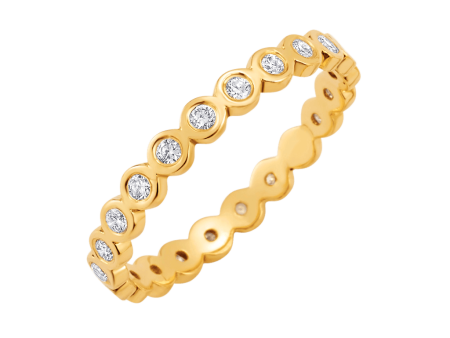 Diamond Bezel Eternity Band Fashion