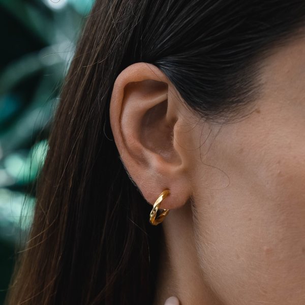 Spiral Gold Hoop Earrings Online Sale