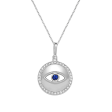 Round Diamond Evil Eye Necklace Cheap