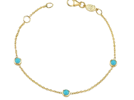 Turquoise 3 Stone Bracelet Online Sale