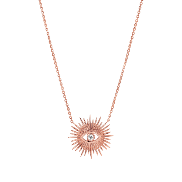 Sunburst Evil Eye Necklace Hot on Sale