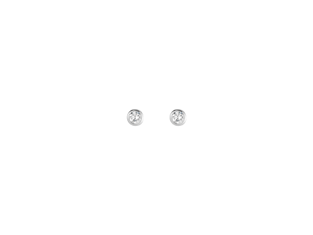 Medium Lab Grown Diamond Bezel Stud Earrings Discount