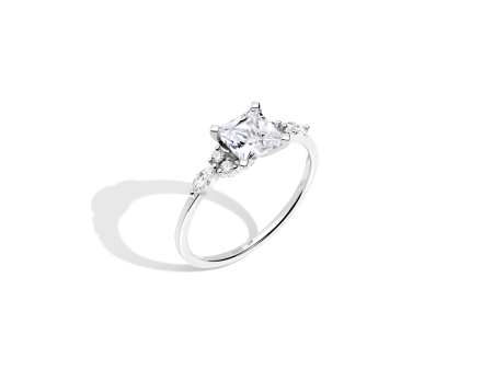 Princess Cut Floral Diamond Ring Online Sale