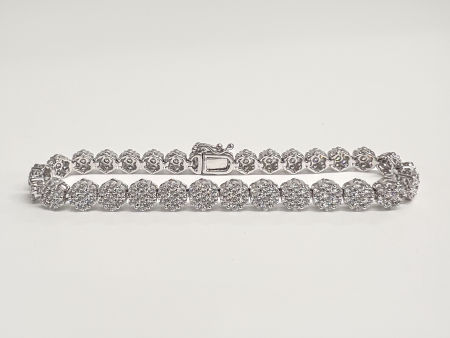 5tcw Lab Grown Diamond Snowflake Tennis Bracelet For Discount