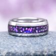 Alexandrite & Starry Night Wedding Band- 8MM Tungsten Carbide For Cheap