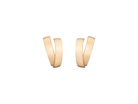 Curved Crossover Stud Earrings Online