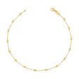 Spaced Mooncut Bead Anklet Online Sale