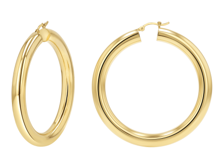 6mm Grand Tube Hoop Earrings Online Sale