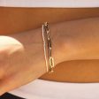 14K Twist Link Paper Clip Chain Bracelet on Sale