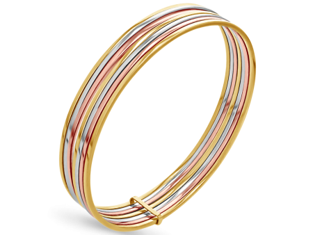 Tricolor Seven Stack Bangle For Discount