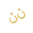 Spiral Gold Hoop Earrings Online Sale