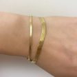 14K Gold Grand Herringbone Bracelet 5mm For Cheap