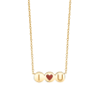 Kids Enamel Heart Initial Necklace Hot on Sale