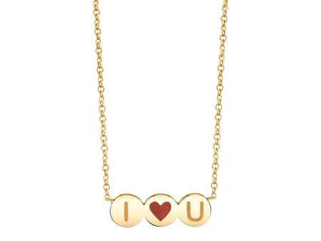 Kids Enamel Heart Initial Necklace Hot on Sale