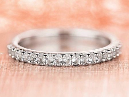 2MM Diamond Wedding Band- 14K White Gold Online Hot Sale