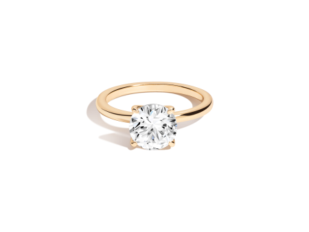 Round Lab Grown White Sapphire Solitaire Ring Online Sale