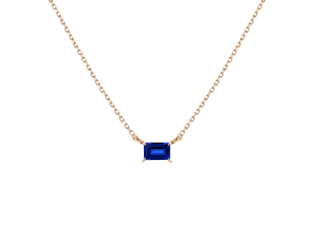 Birthstone Baguette Necklace For Sale