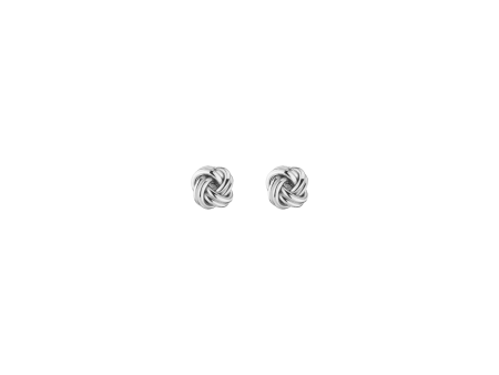 Silver Knot Stud Earrings Online Sale