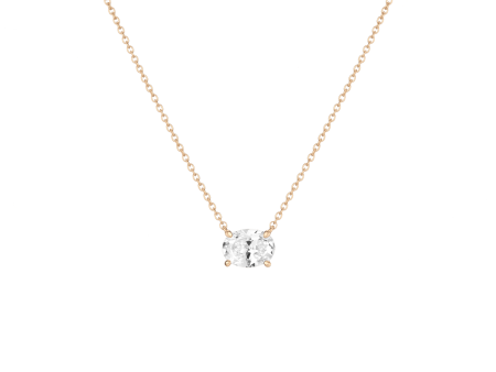 Oval Gemstone Solitaire Necklace Supply