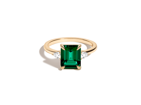 Emerald Gemstone Cocktail Ring Hot on Sale