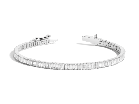 Baguette Lab Grown Diamond Tennis Bracelet Discount